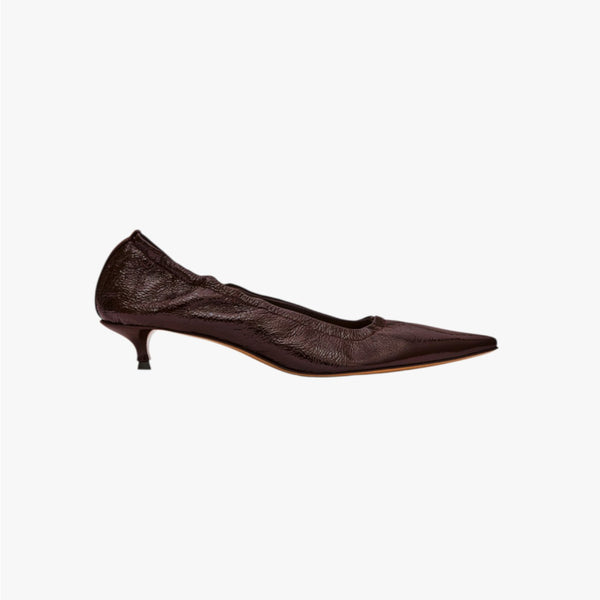 Valfurva Walnut Naplak Heeled Ballerina