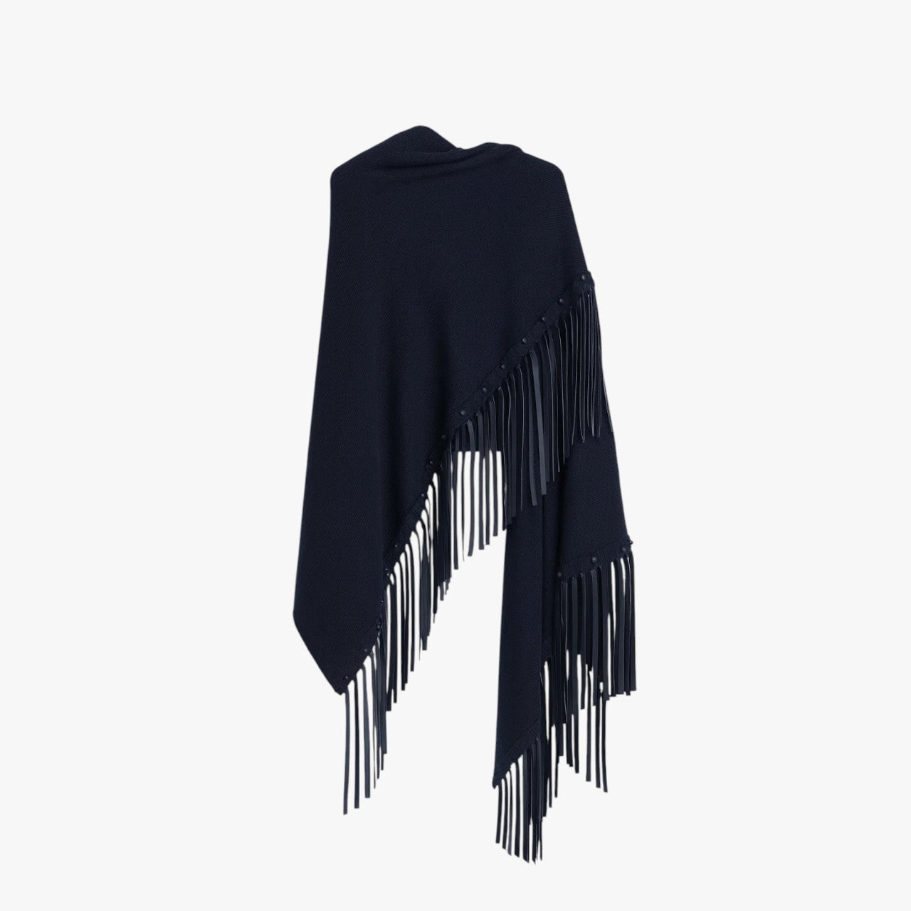 Frida - Shawl in Wool and Cashmere - Black