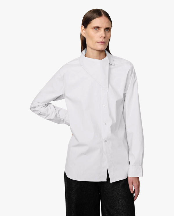 Camicia con colletto asimmetrico