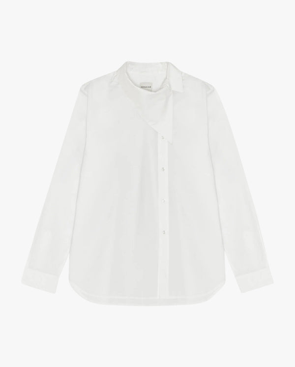 Camicia con colletto asimmetrico