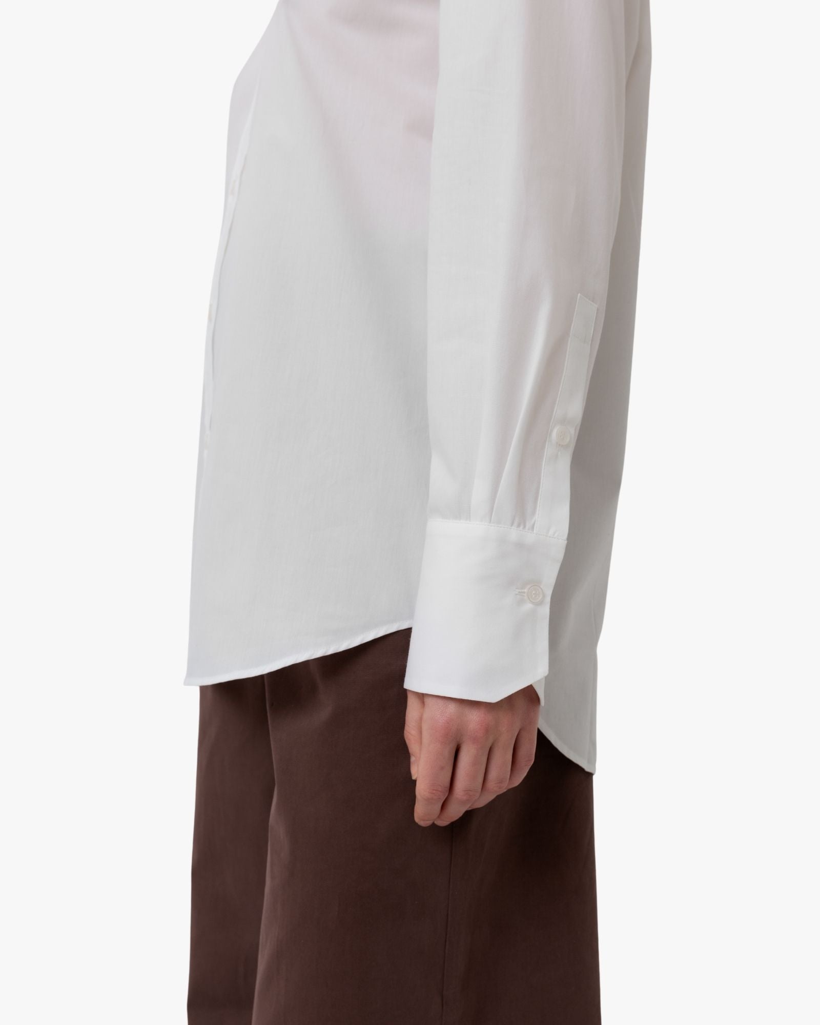 Organic Cotton Shirt Charli with Dropped Shoulder White