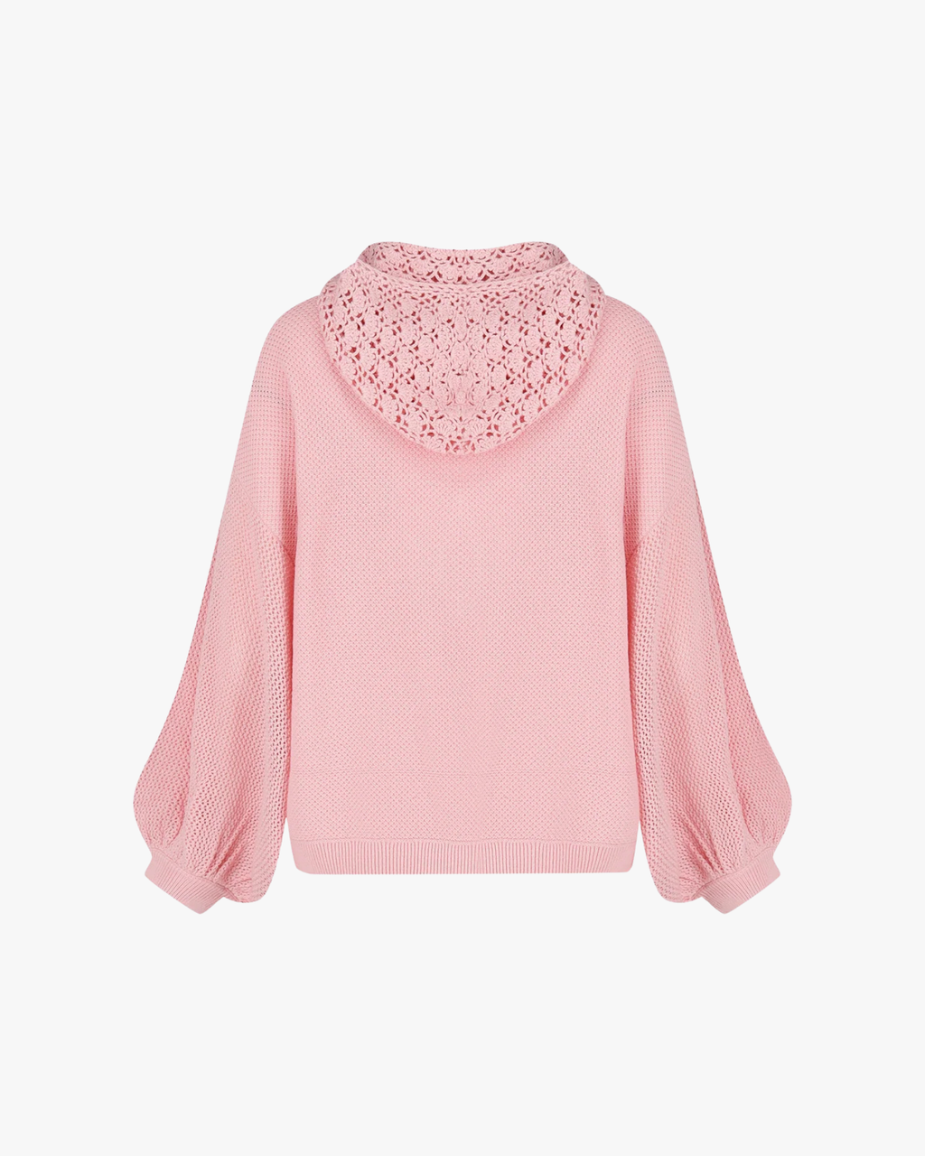 Bonnie Crochet Hood Jumper Pink