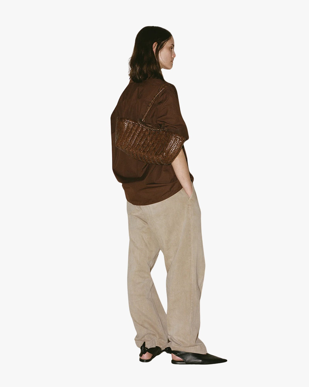 Pazar Tote Boat Handwoven Brown