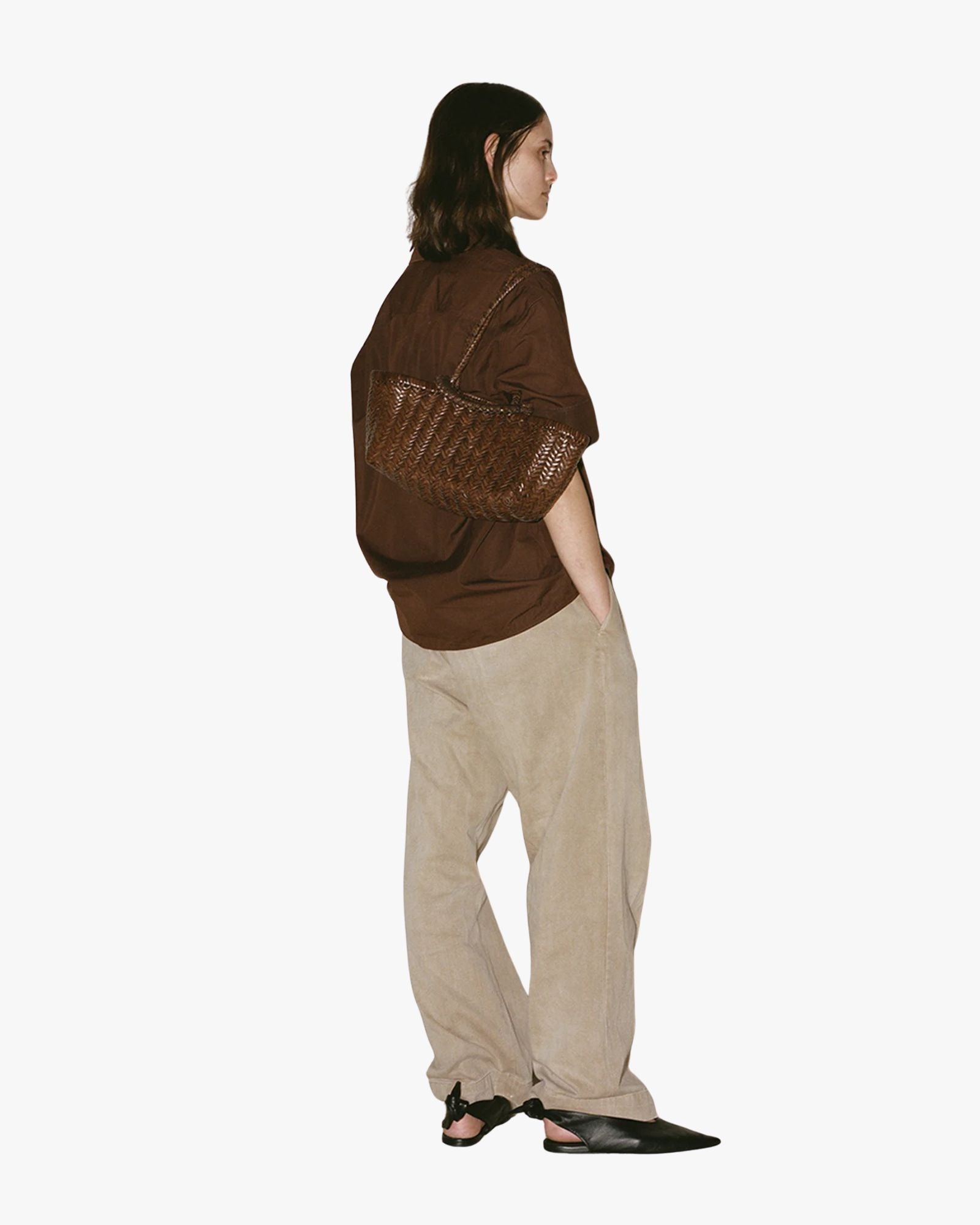 Pazar Tote Boat Handwoven Brown