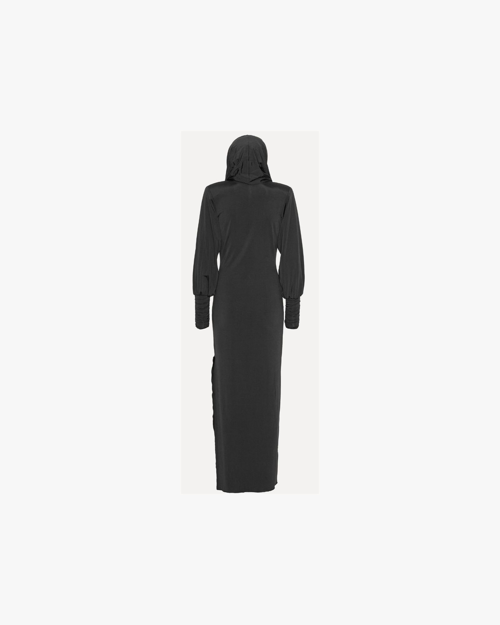 Slinky Hooded Dress Black