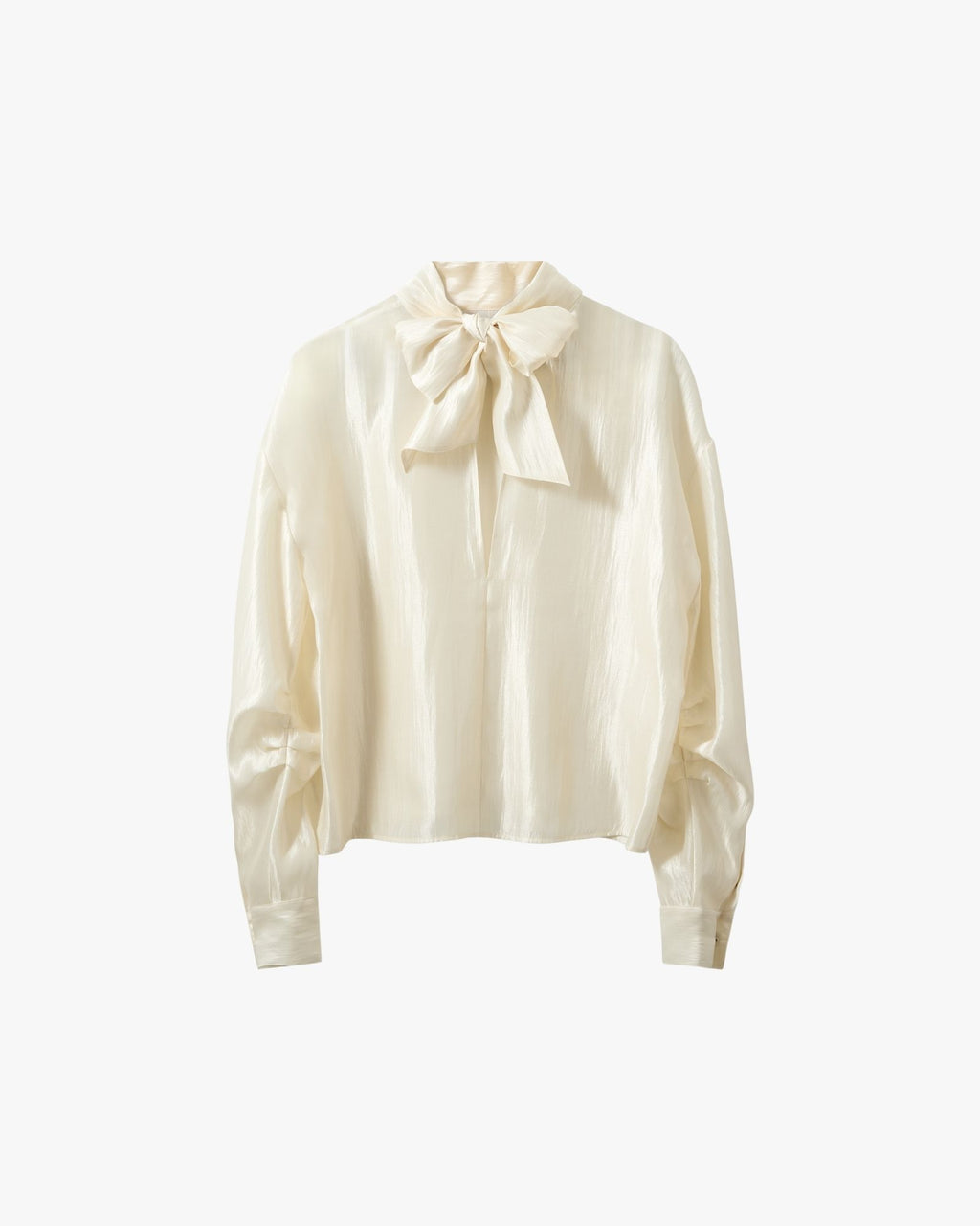 Porcha High-Neck Shirt Macadamia