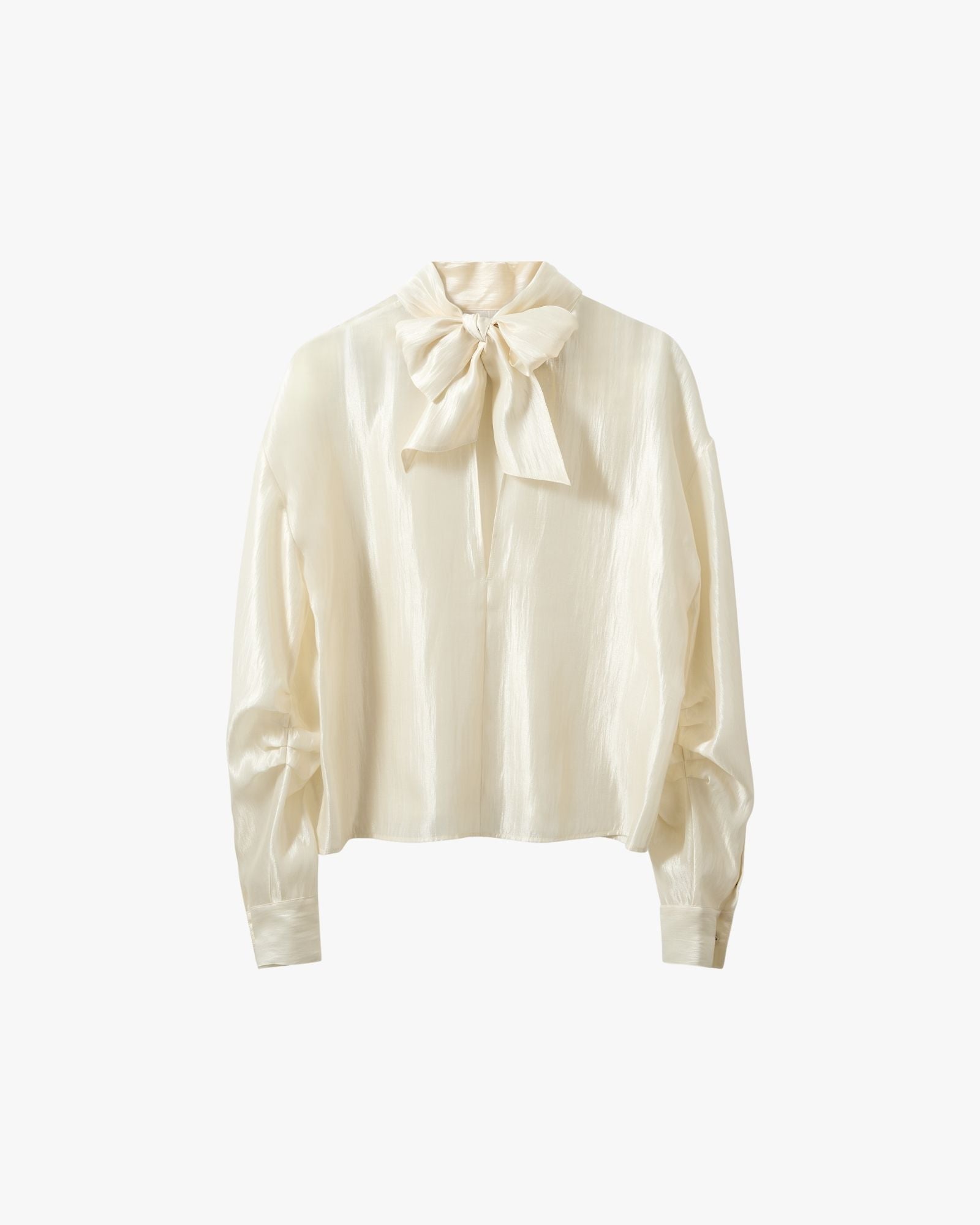 Porcha High-Neck Shirt Macadamia