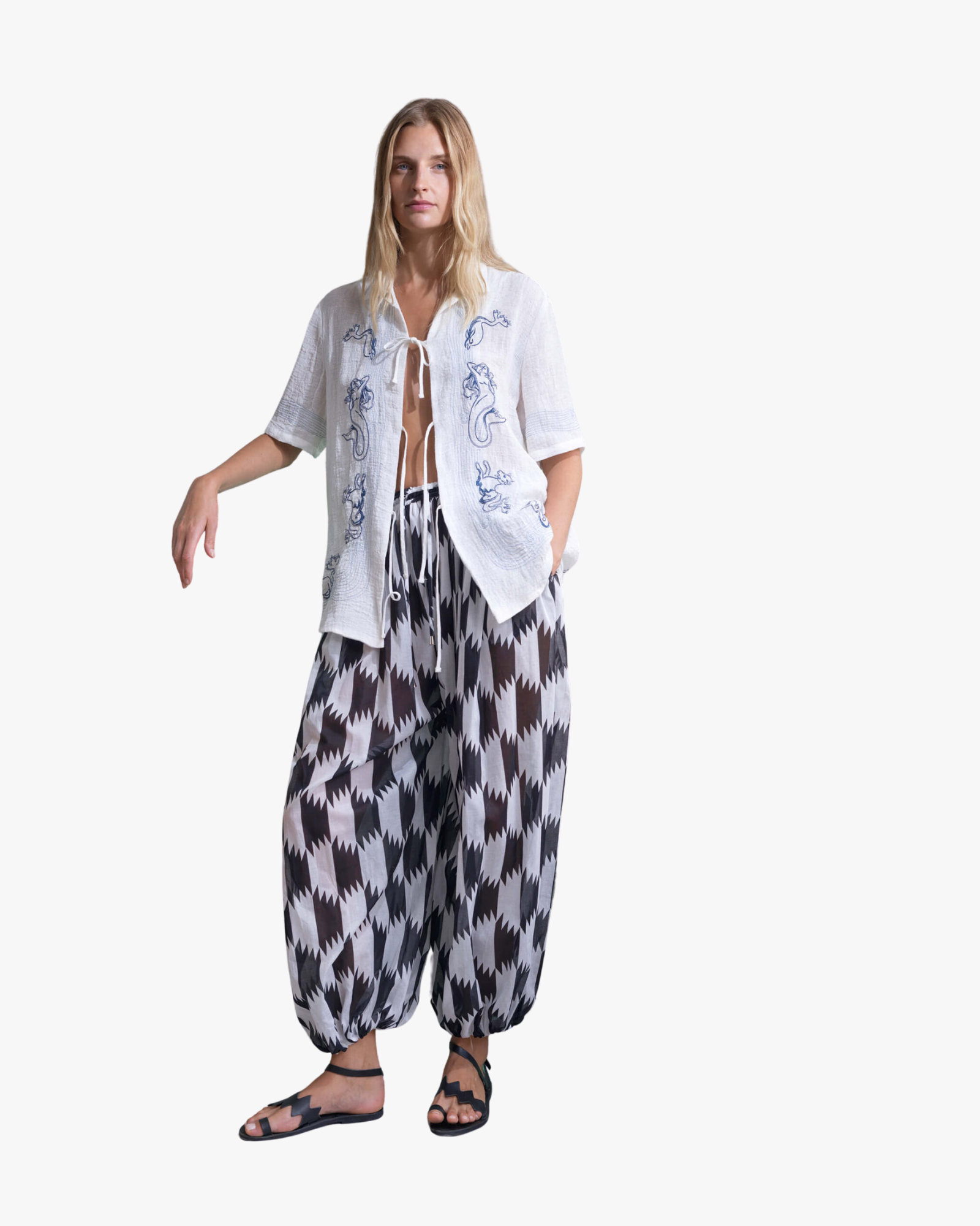 Cuma White Linen Oversized Shirt