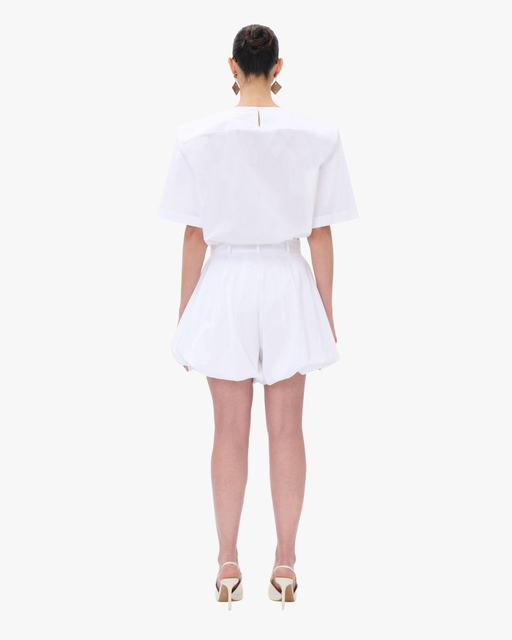 Dafne White Balloon Shorts
