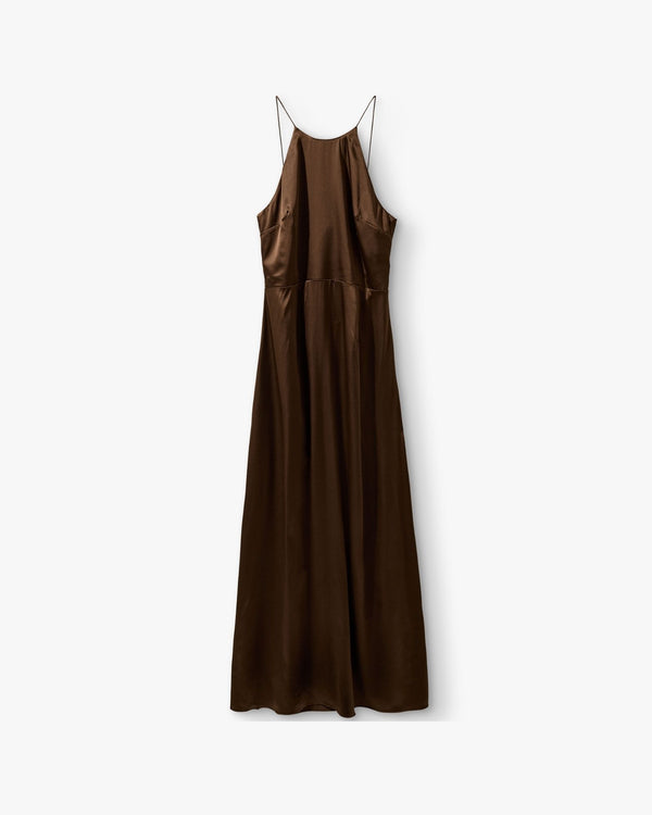 Cata Halterneck Gown Espresso