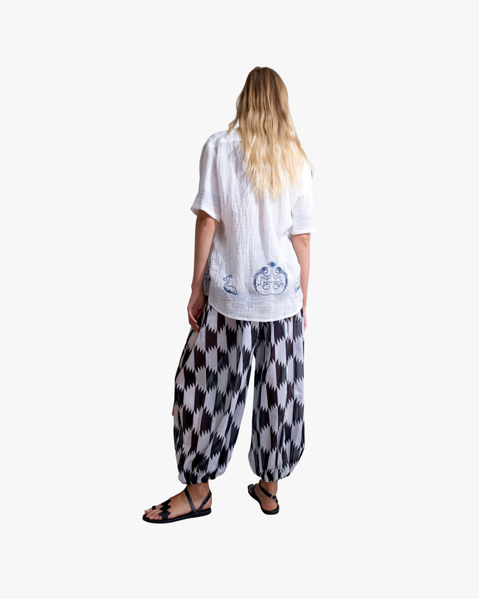 Cuma White Linen Oversized Shirt