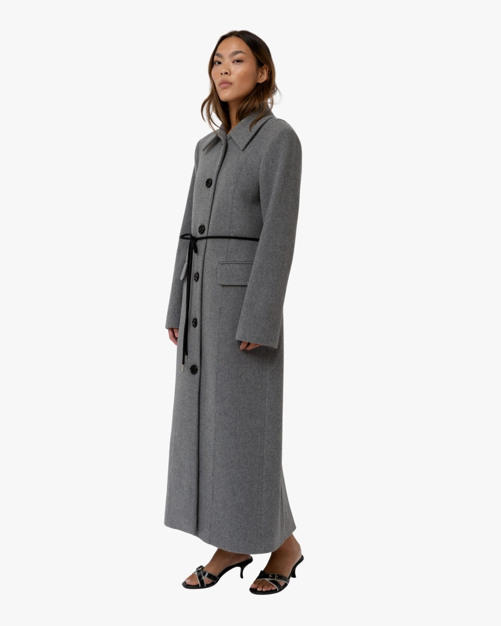 Structure Coat Julie in Wool Light Grey