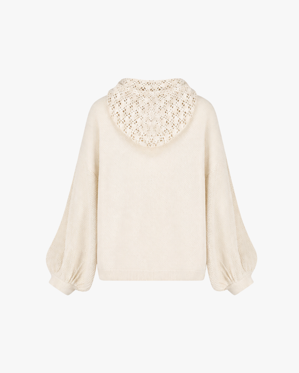 Bonnie Crochet Hood Jumper Cream
