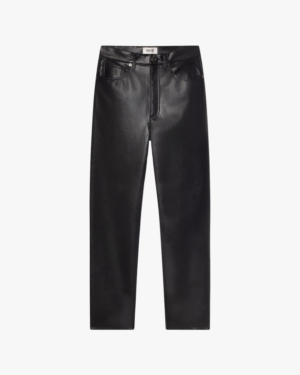 90'S Pinch Waist Long Leather Pant