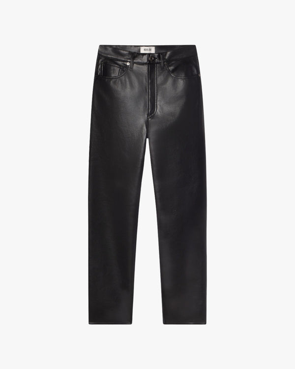 90'S Pinch Waist Long Leather Pant