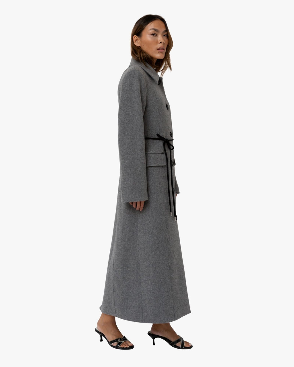 Structure Coat Julie in Wool Light Grey