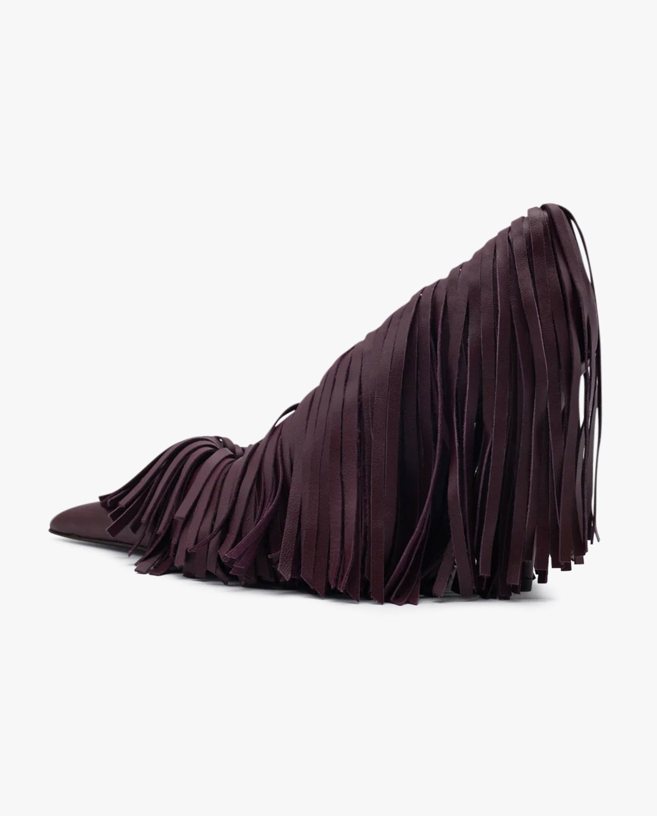 Amelia Fringes Pumps Burgundy