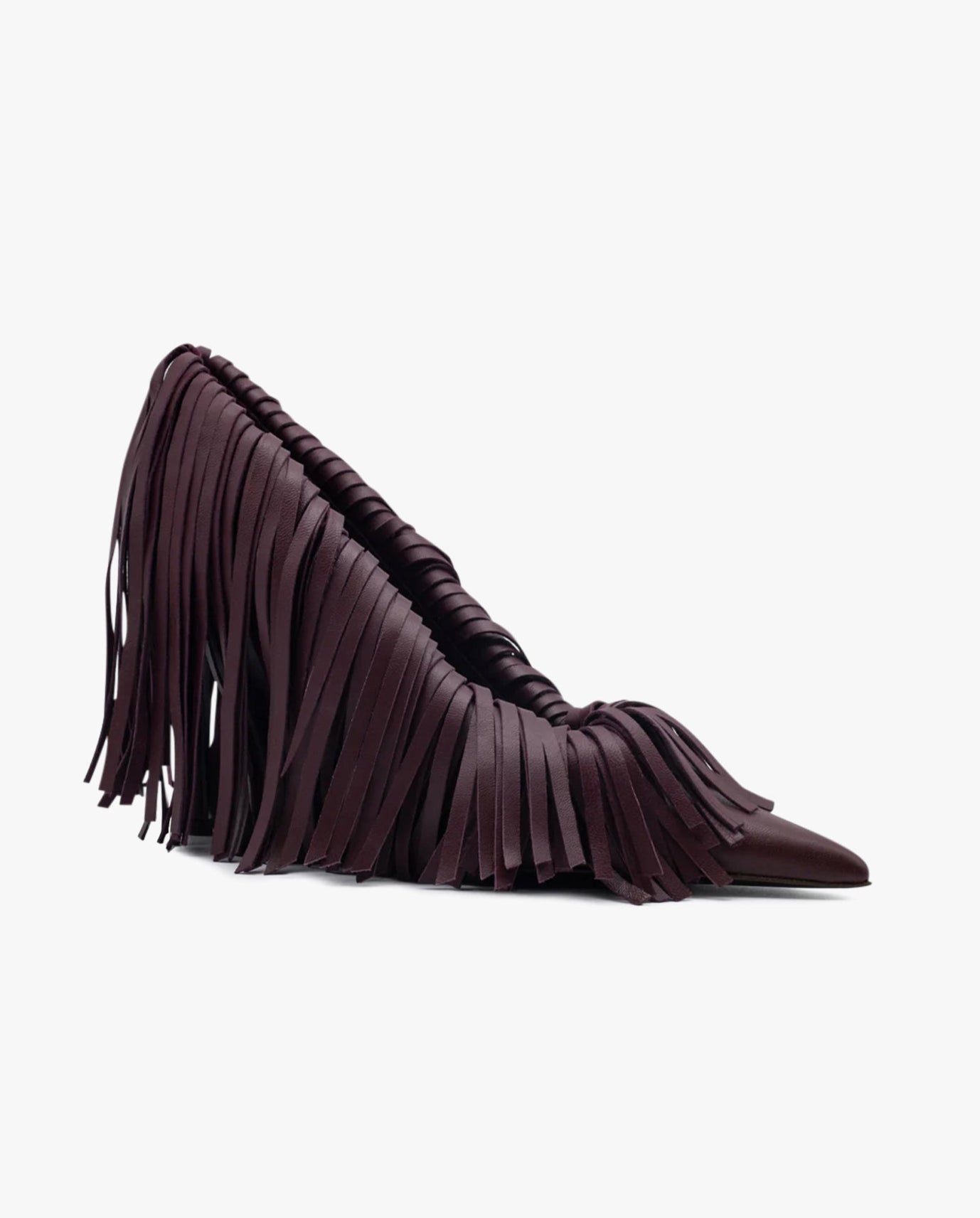 Amelia Fringes Pumps Burgundy