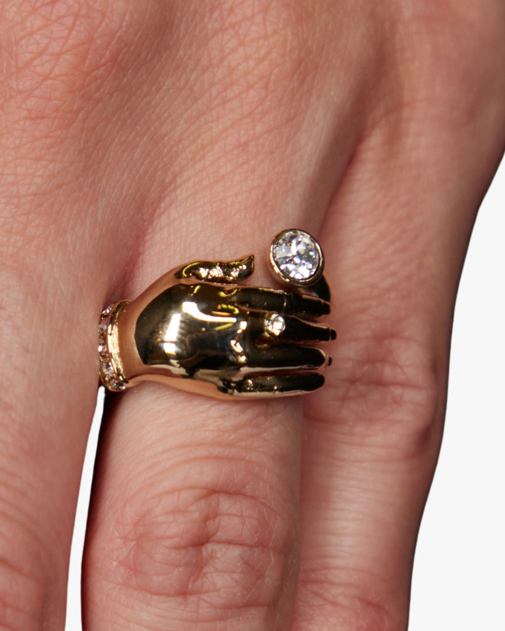 Light Gold Hand Ring