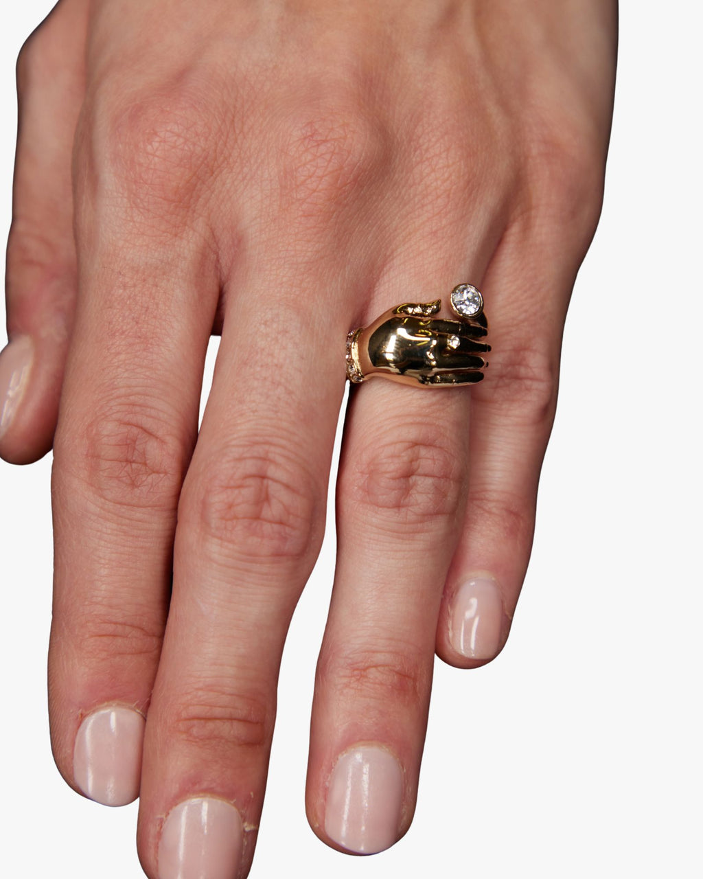 Light Gold Hand Ring
