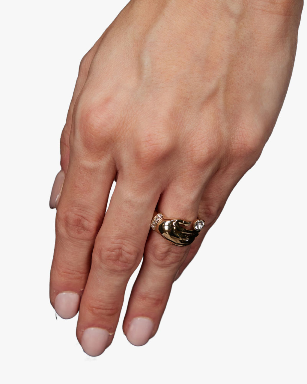 Light Gold Hand Ring