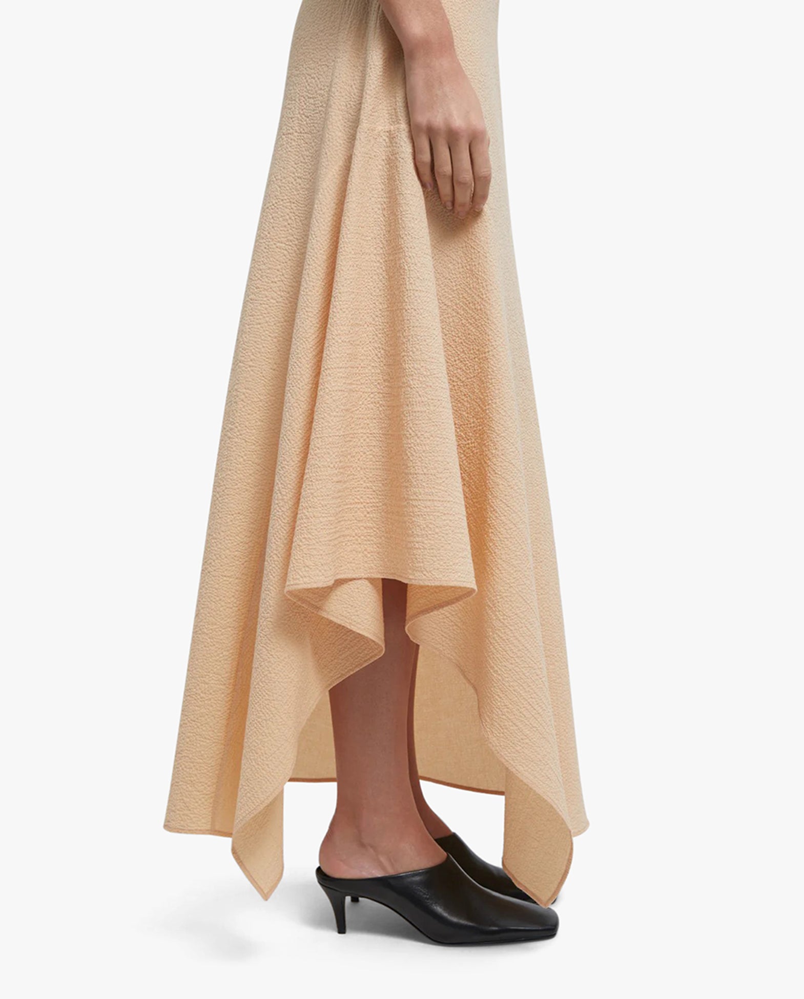 Gale Gathered Dress Parchment