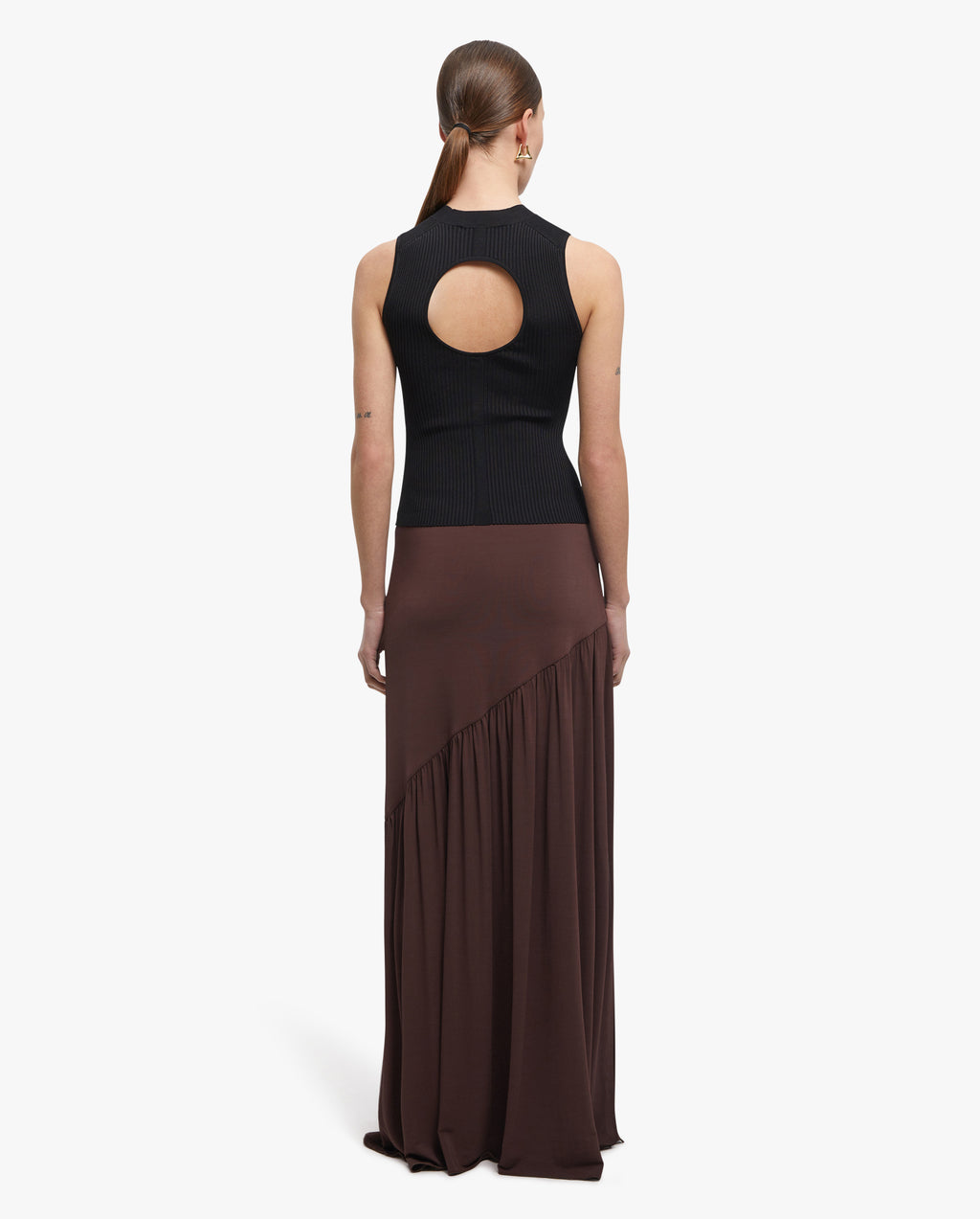 Orchard Ruched Jersey Maxi Skirt
