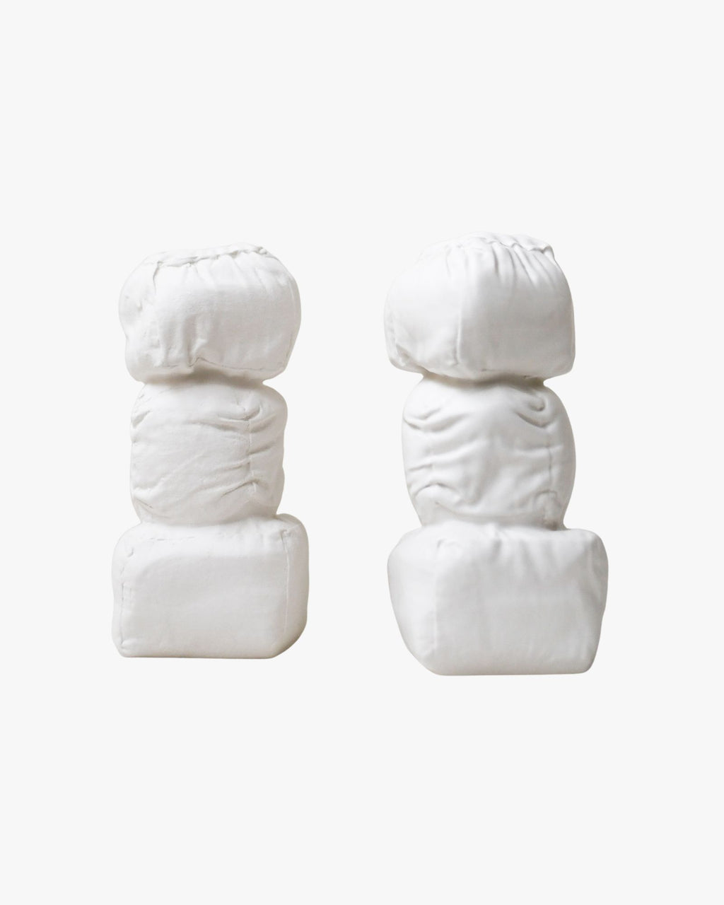 Stuffed Set of 2 Candle Holder Matte White