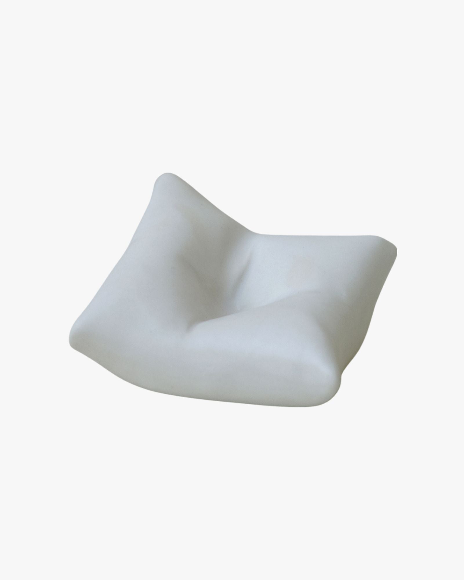 Bumped II Small Ceramic Cushion in Matte White