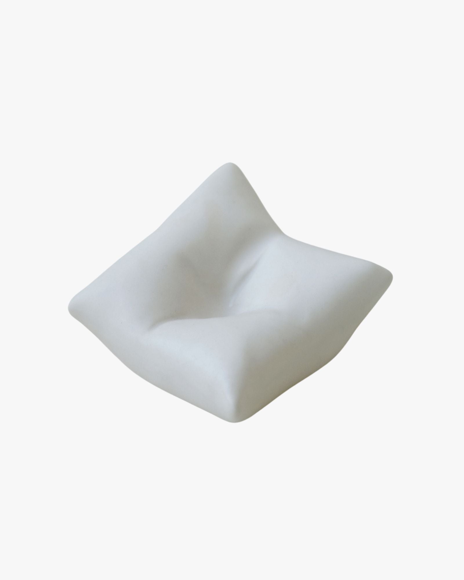 Bumped II Small Ceramic Cushion in Matte White