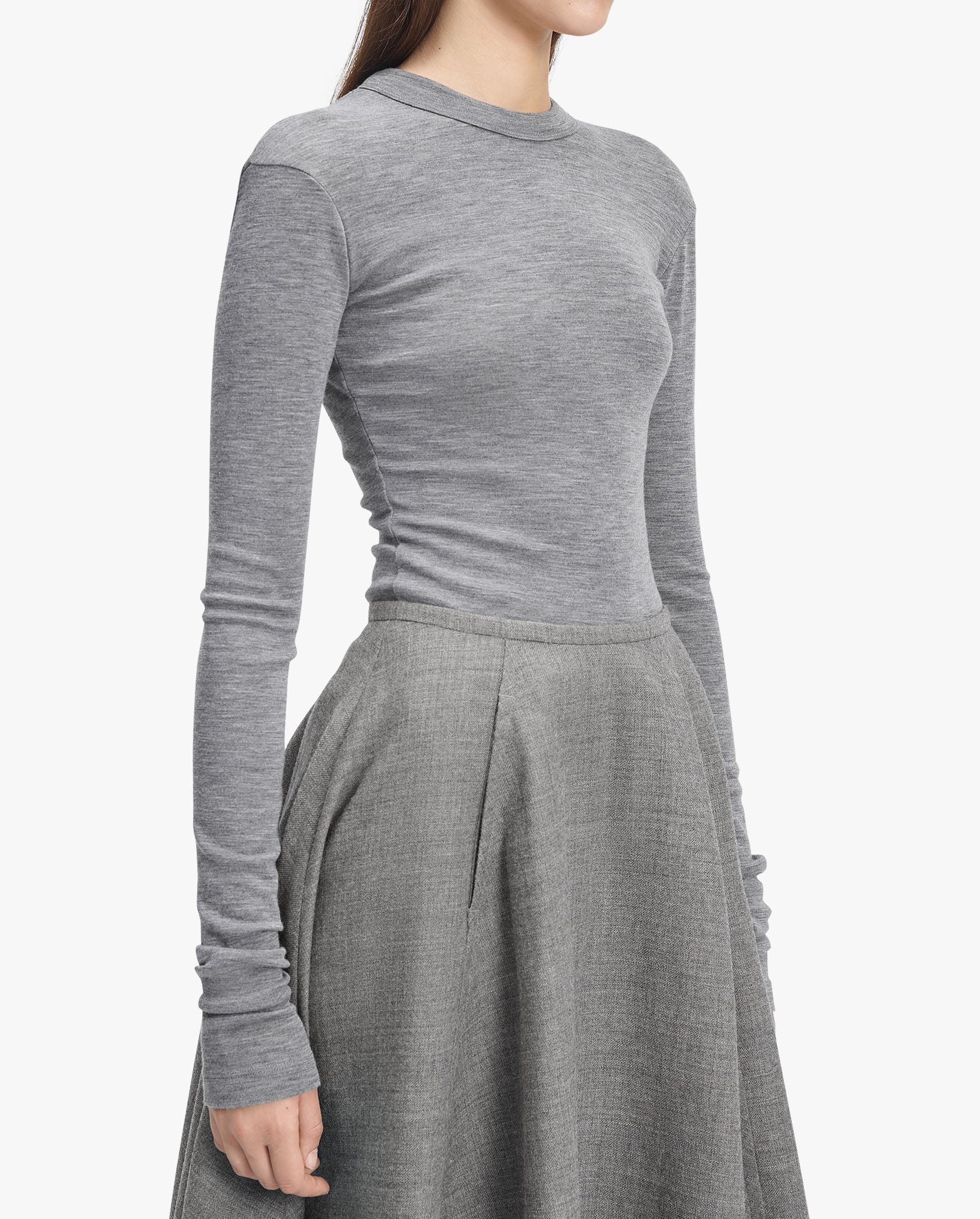 Long-Sleeve Jersey Wool