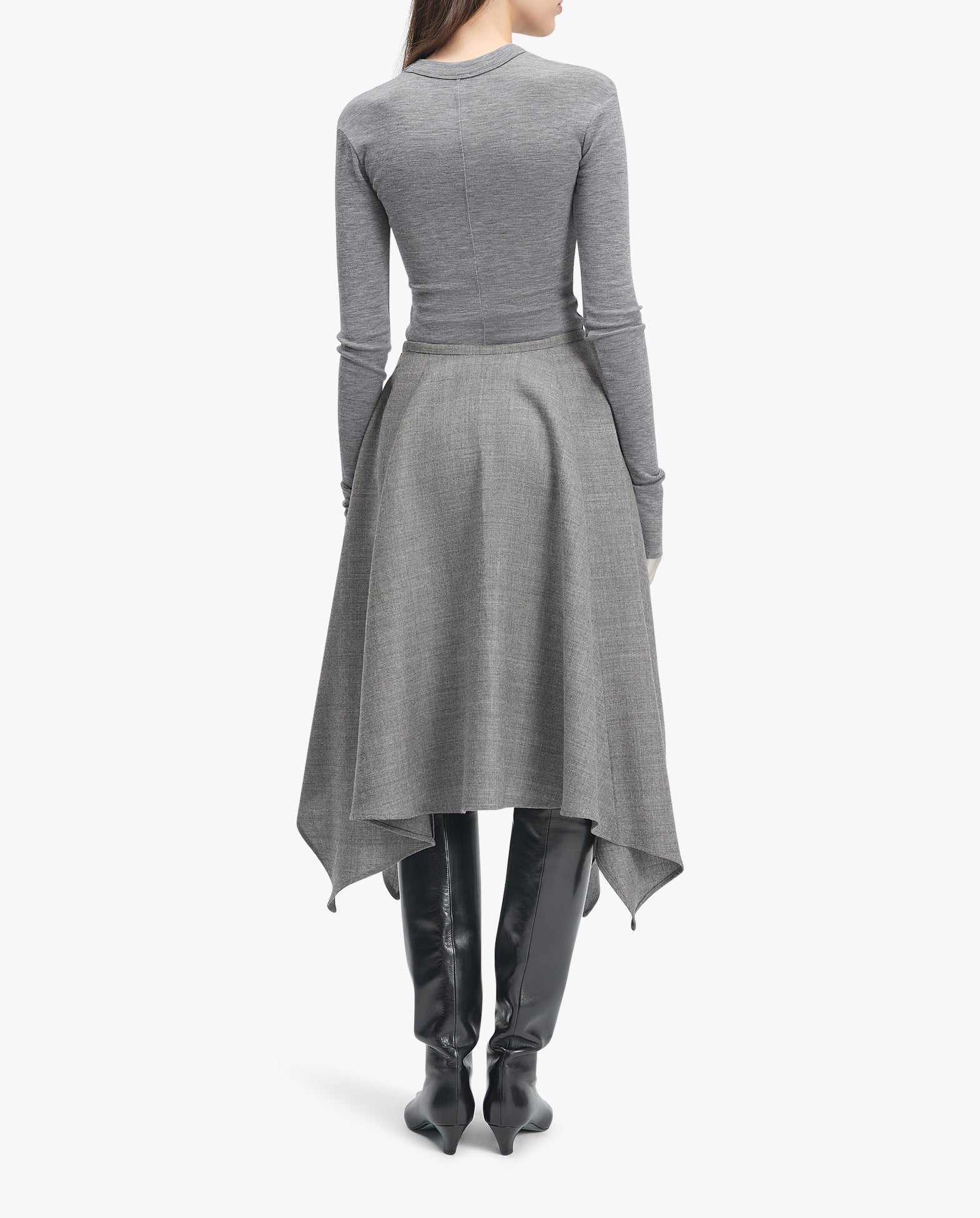 Matinee Melange Wool Maxi Skirt