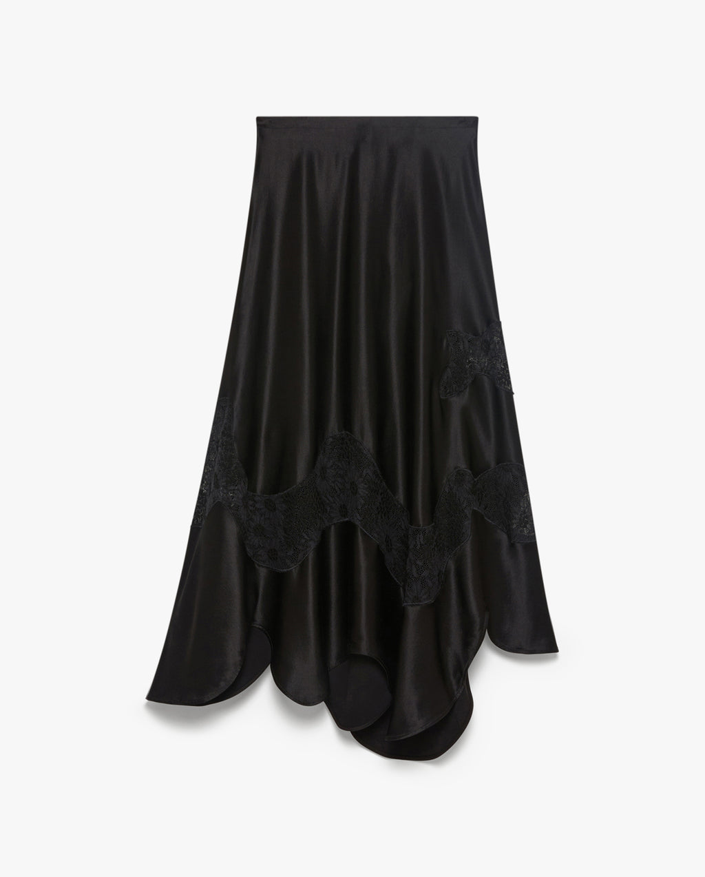 Vivace Long Organic Silk & Lace Skirt