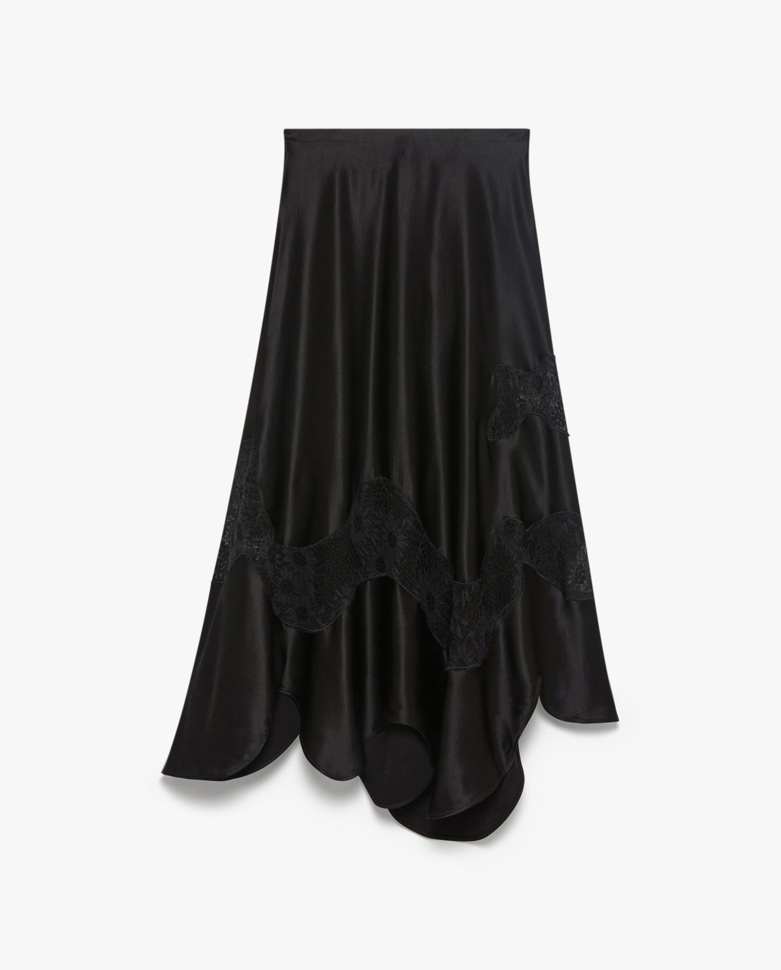 Vivace Long Organic Silk & Lace Skirt