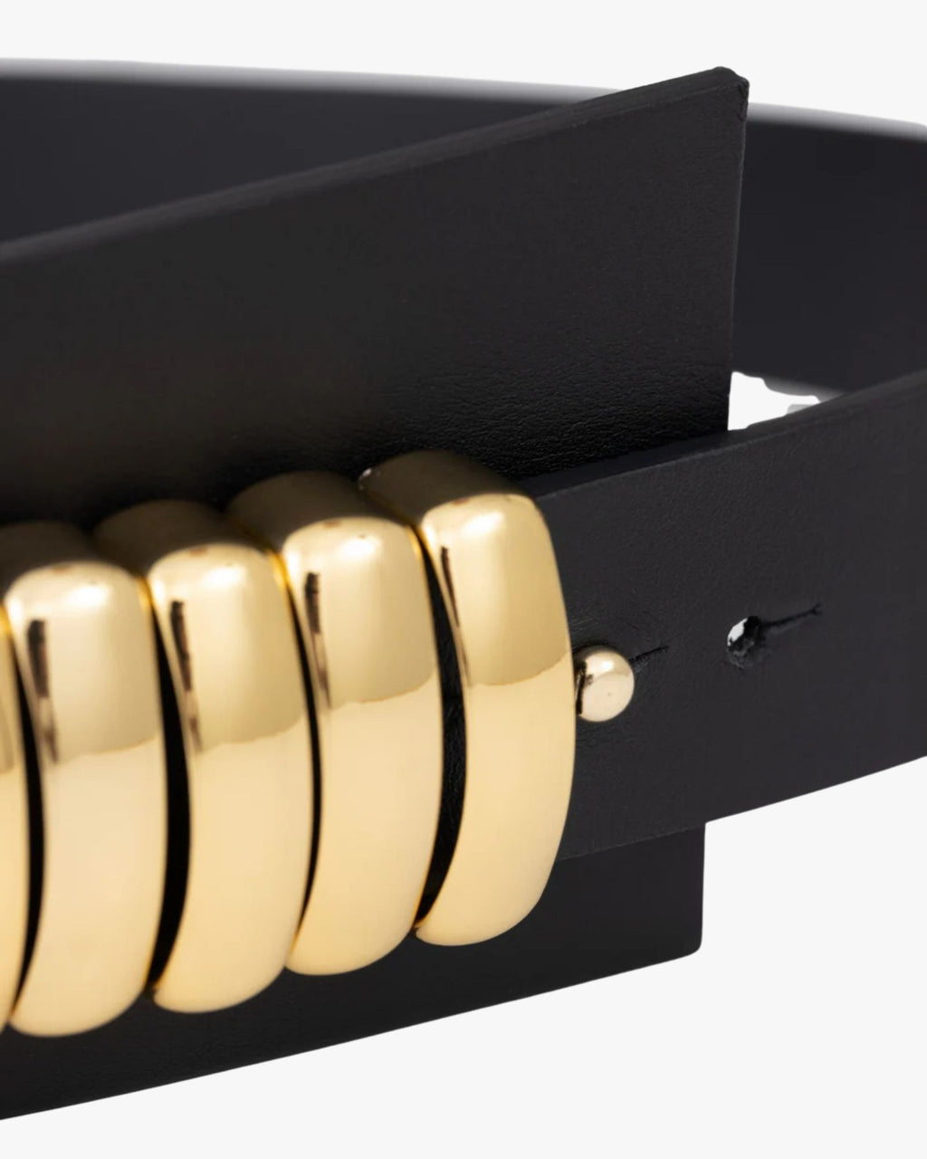 Cintura Bolt Nera Con Oro