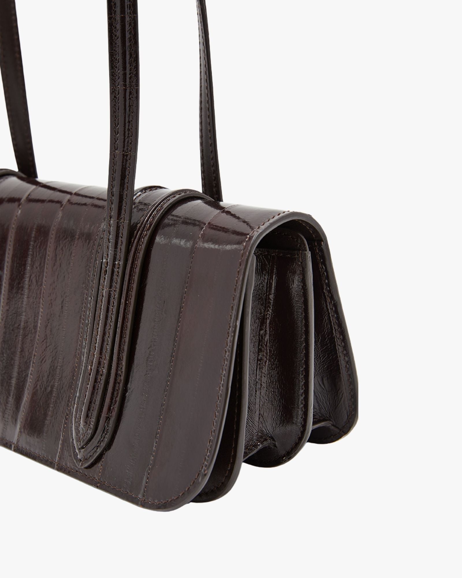 Medium-Sized Bag In Eel Dark Brown Bonissima Long