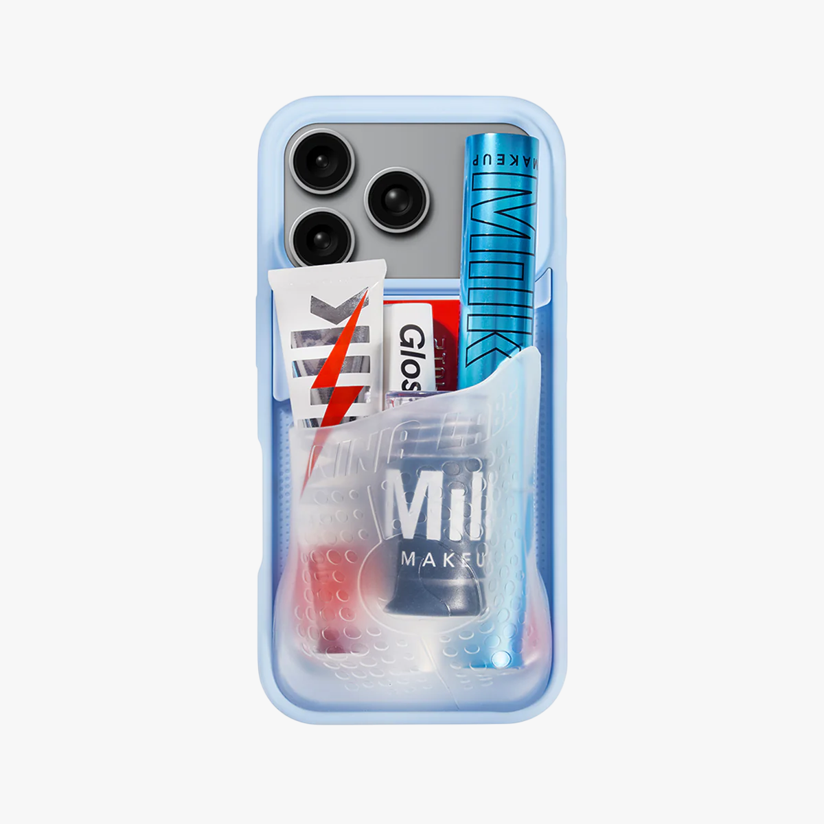Flex Pouch Case Baby Blue/ Clear
