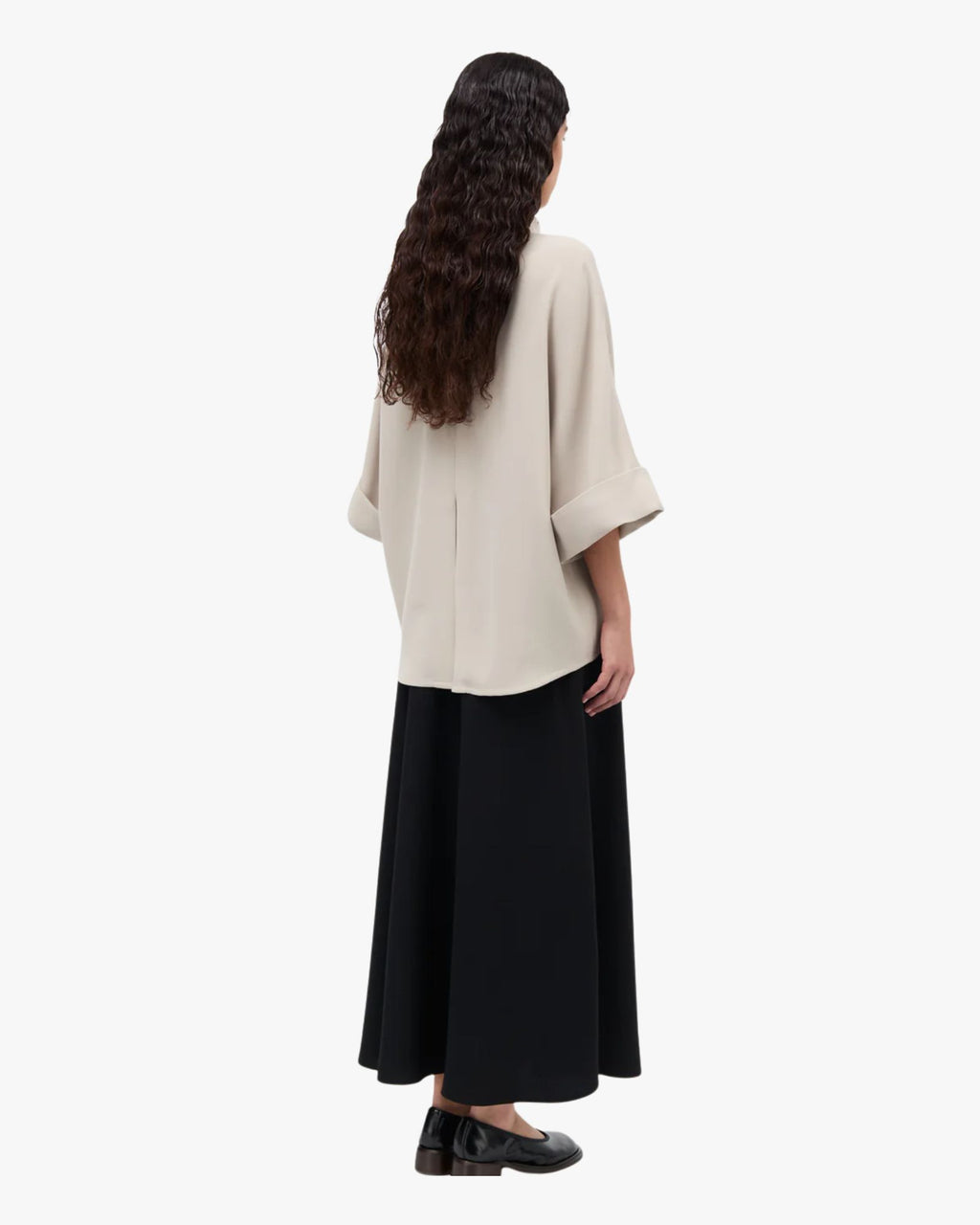 Bailee Crepe Georgette Shirt Sand