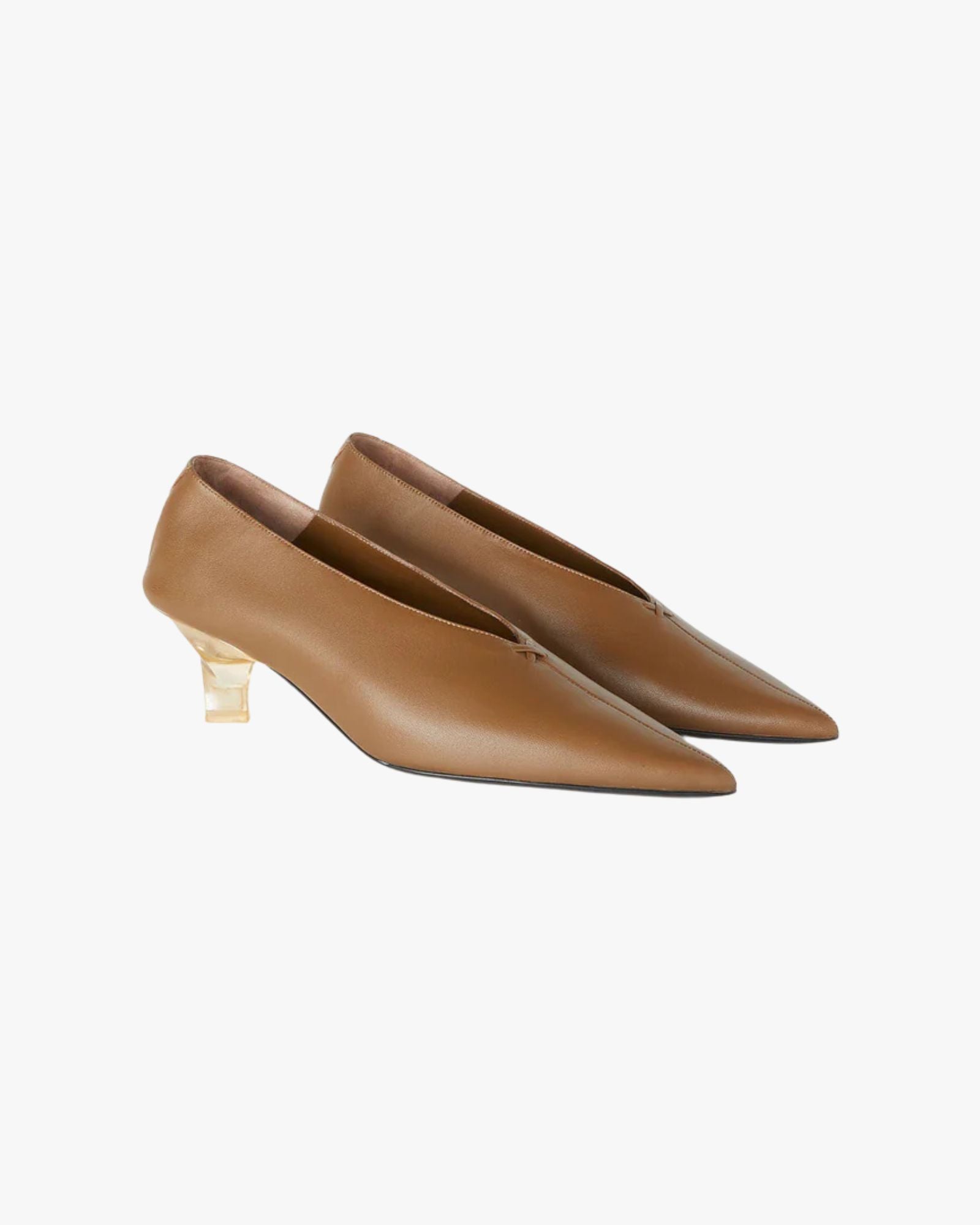 Ballet Plex Leather Pumps – Mud
