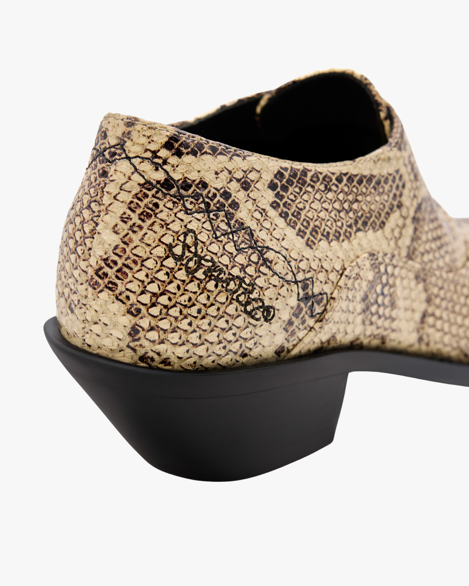 Tequila Low Boots in Ivory Printed Phyton