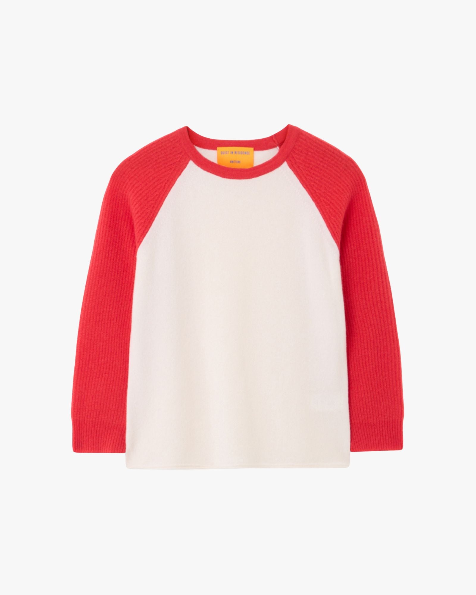 Baseball Colorblock Tee Cream and Red