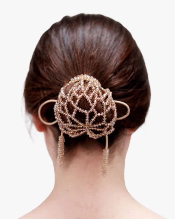Beaded Ballet Bun Beige