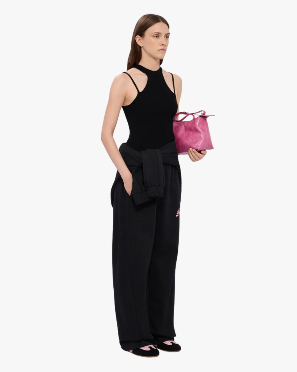 Top in maglia nera Msgm