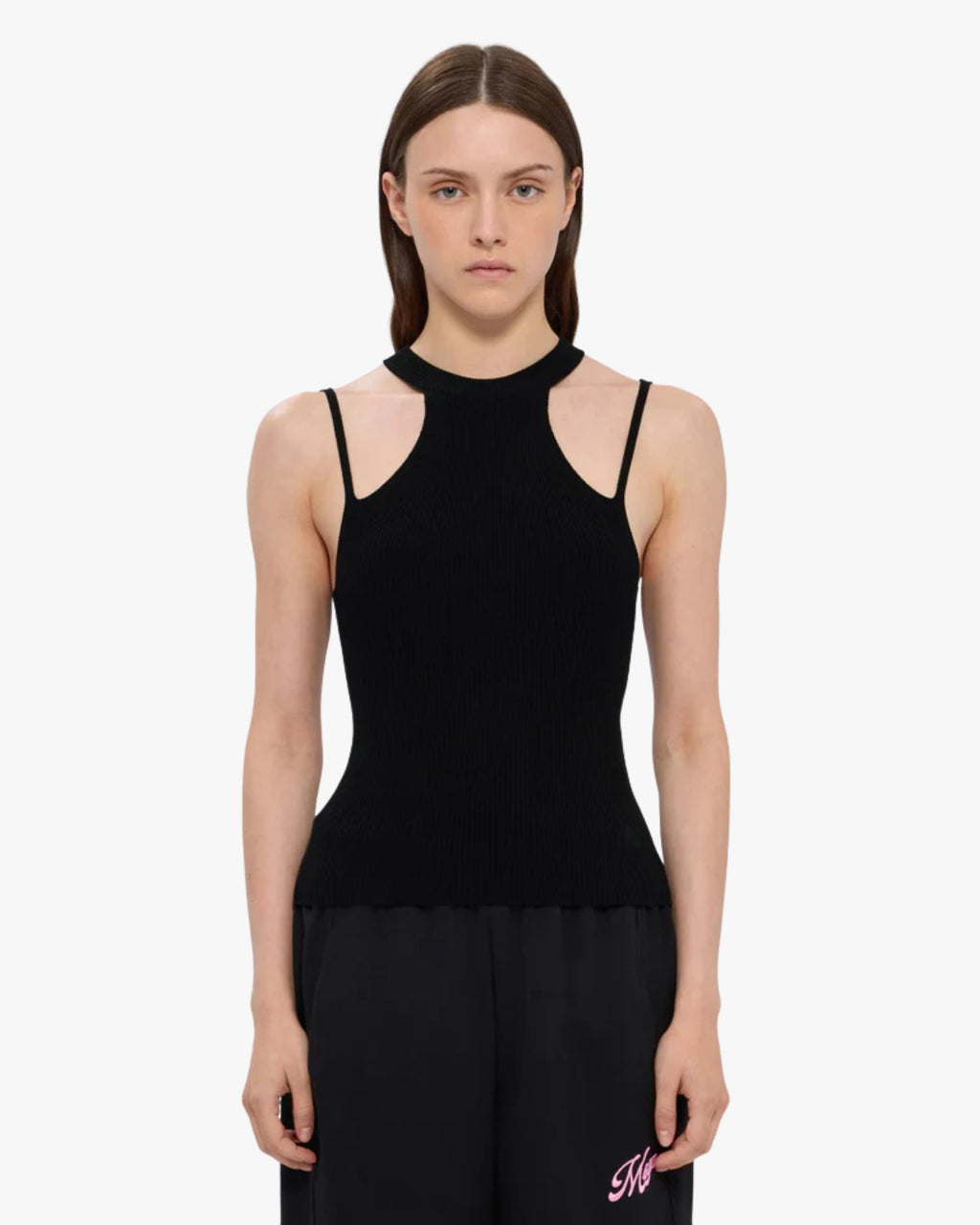 Top in maglia nera Msgm