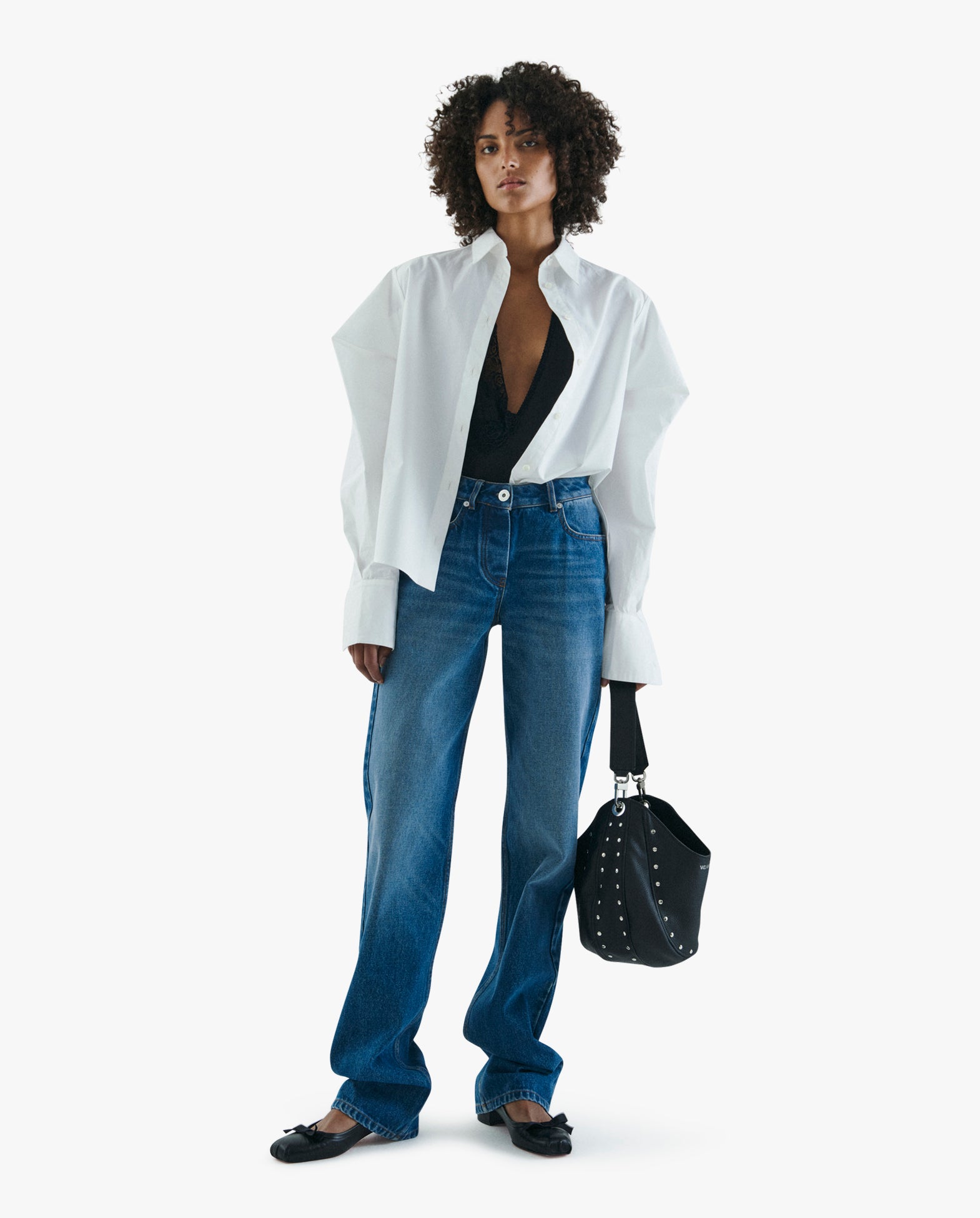 Mutton Sleeve Signature Poplin Shirt