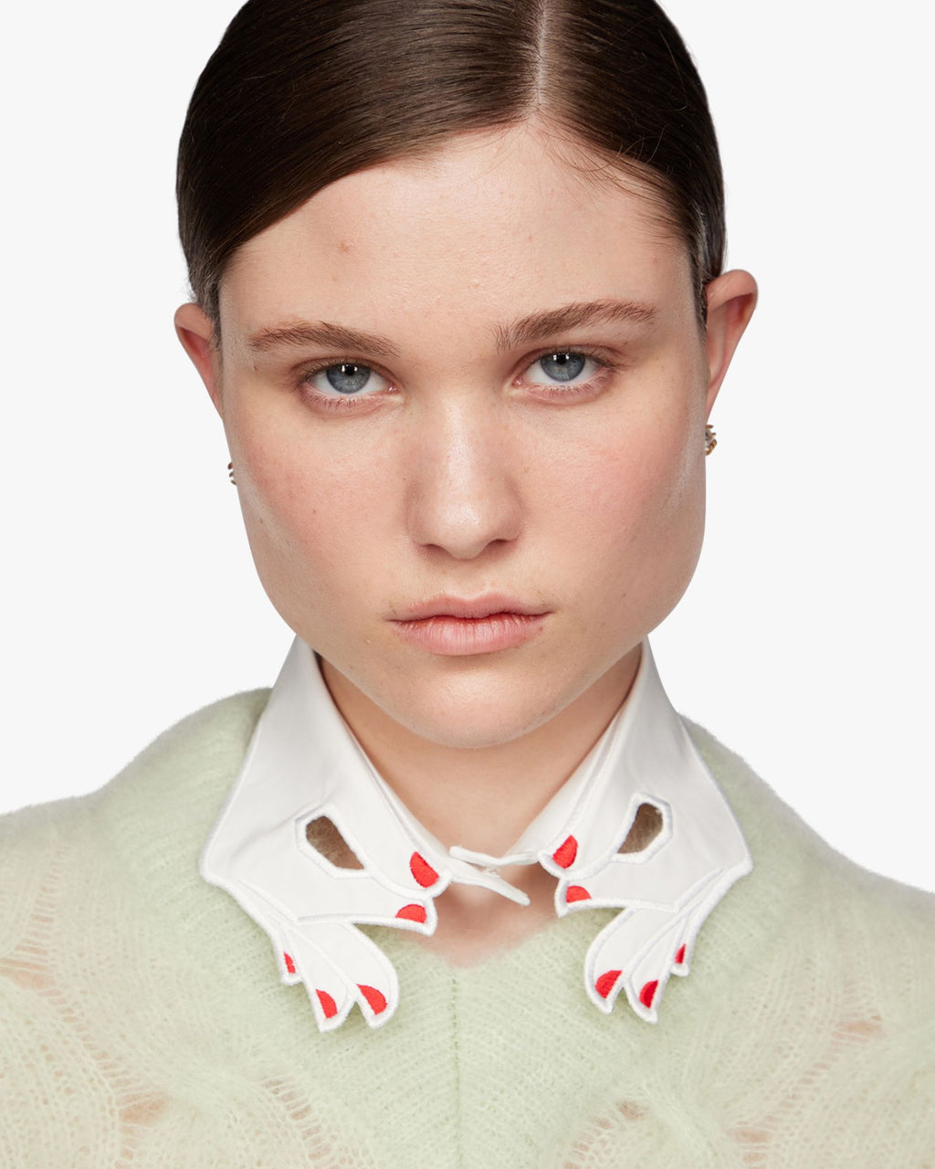 Collar with Hand Details and Grosgrain Ribbon