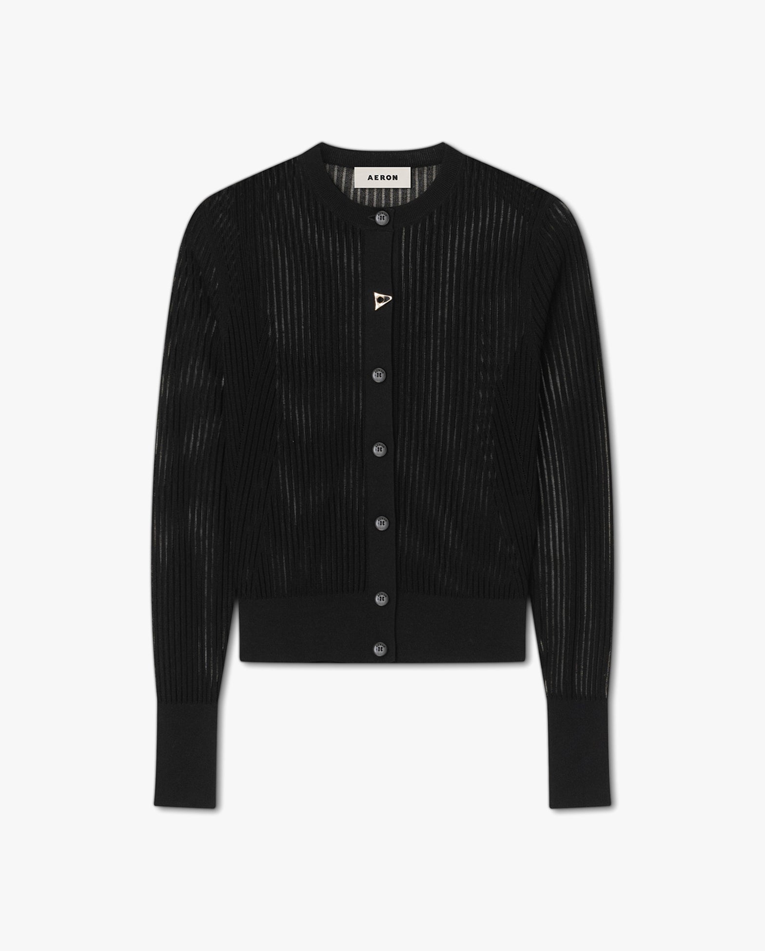 Constant Ribbed Cardigan Black