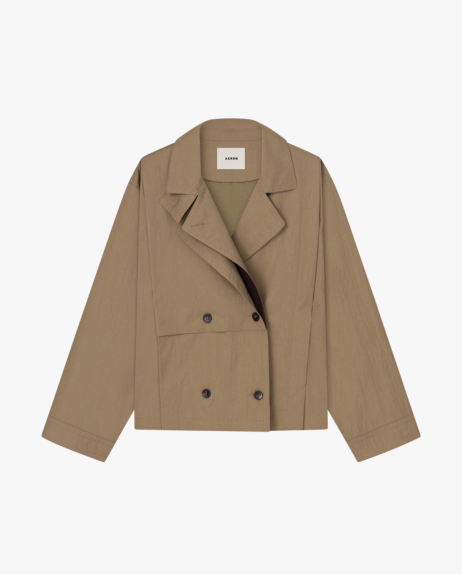 Coral Leather Panelled Technical Jacket
