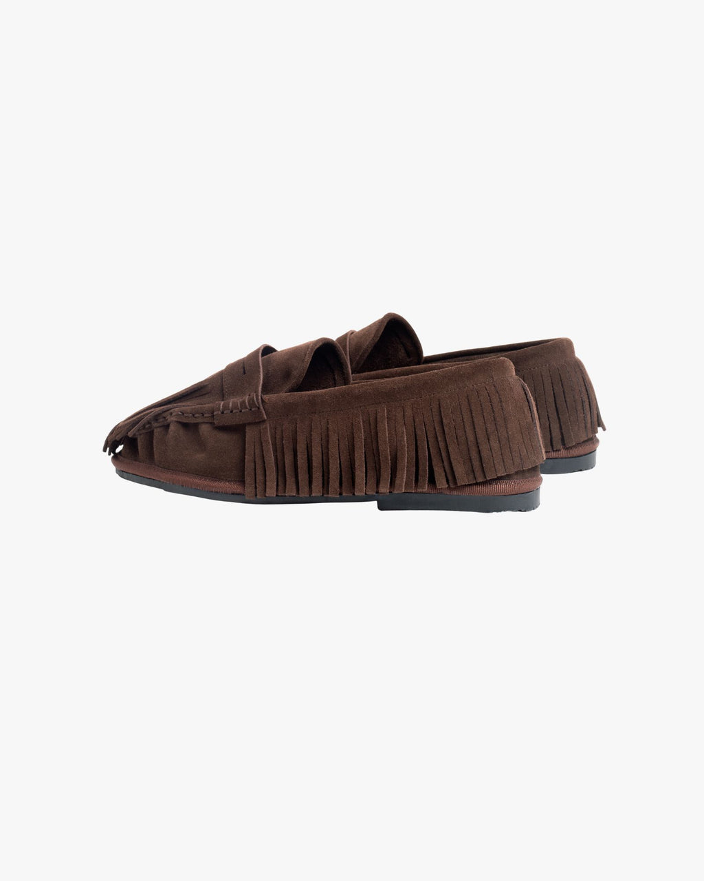 Mocassino Cortina con frange cioccolato