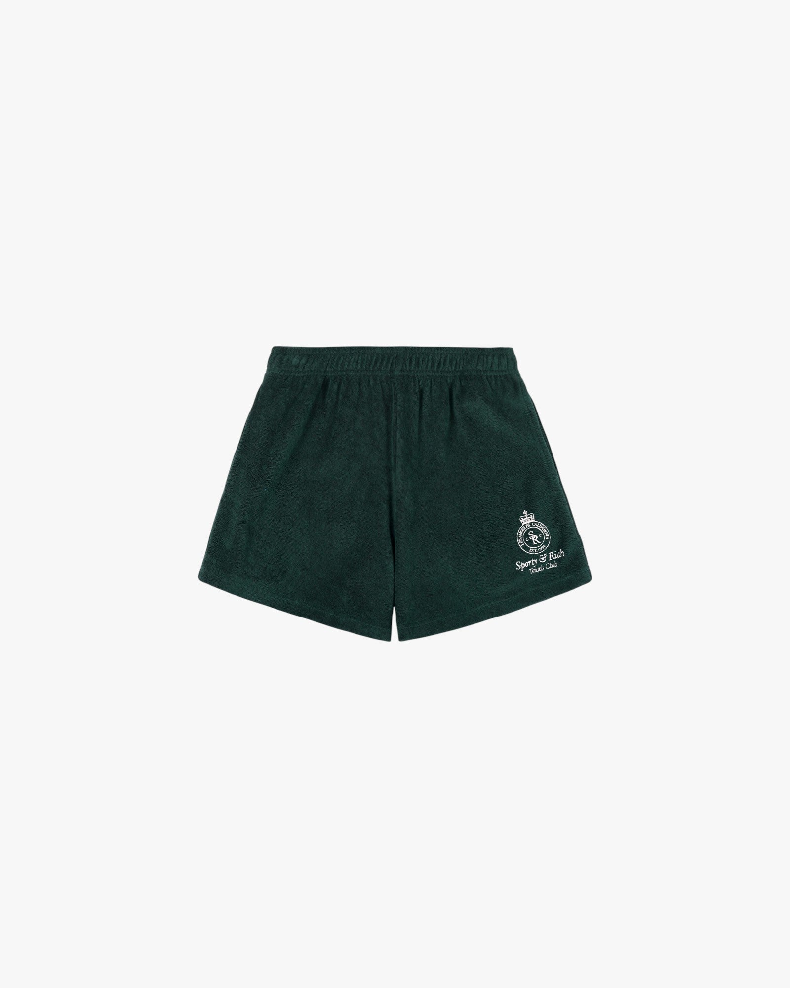 Crown Tennis Velour Short Forest/Ecru